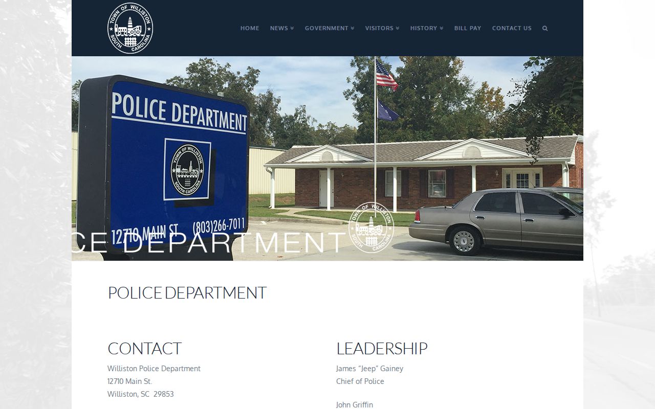 Williston warrant records police department contact